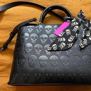 Betsey Johnson Skull Purse Black Color